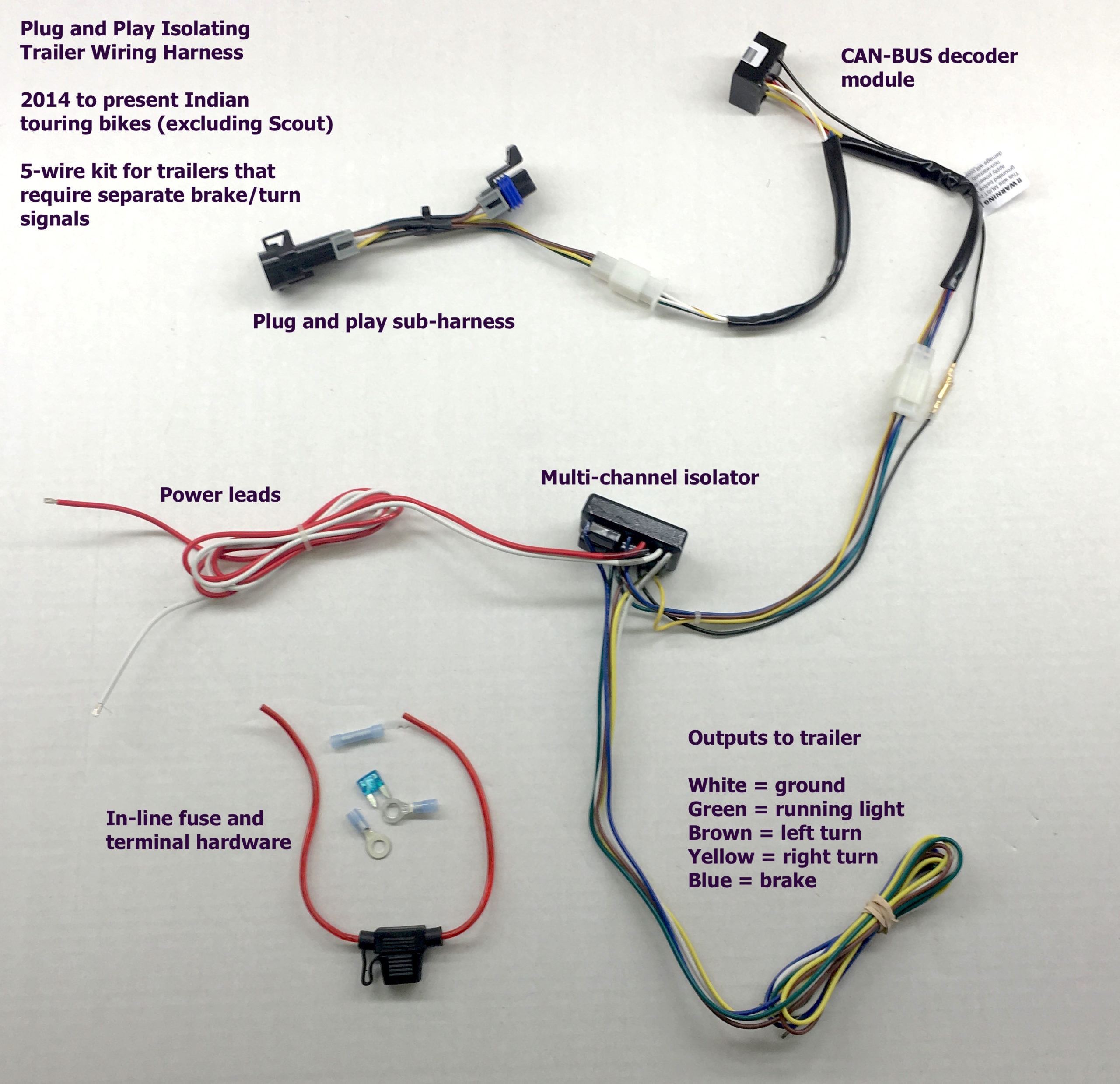 5 Wire Trailer Light Wiring Diagram from www.ushitch.com