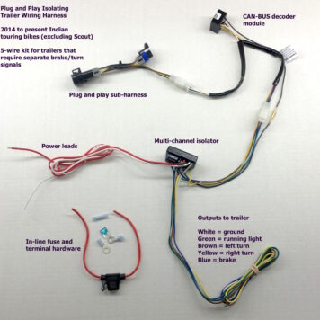 Trailer Wiring Kit: Indian 5-wire